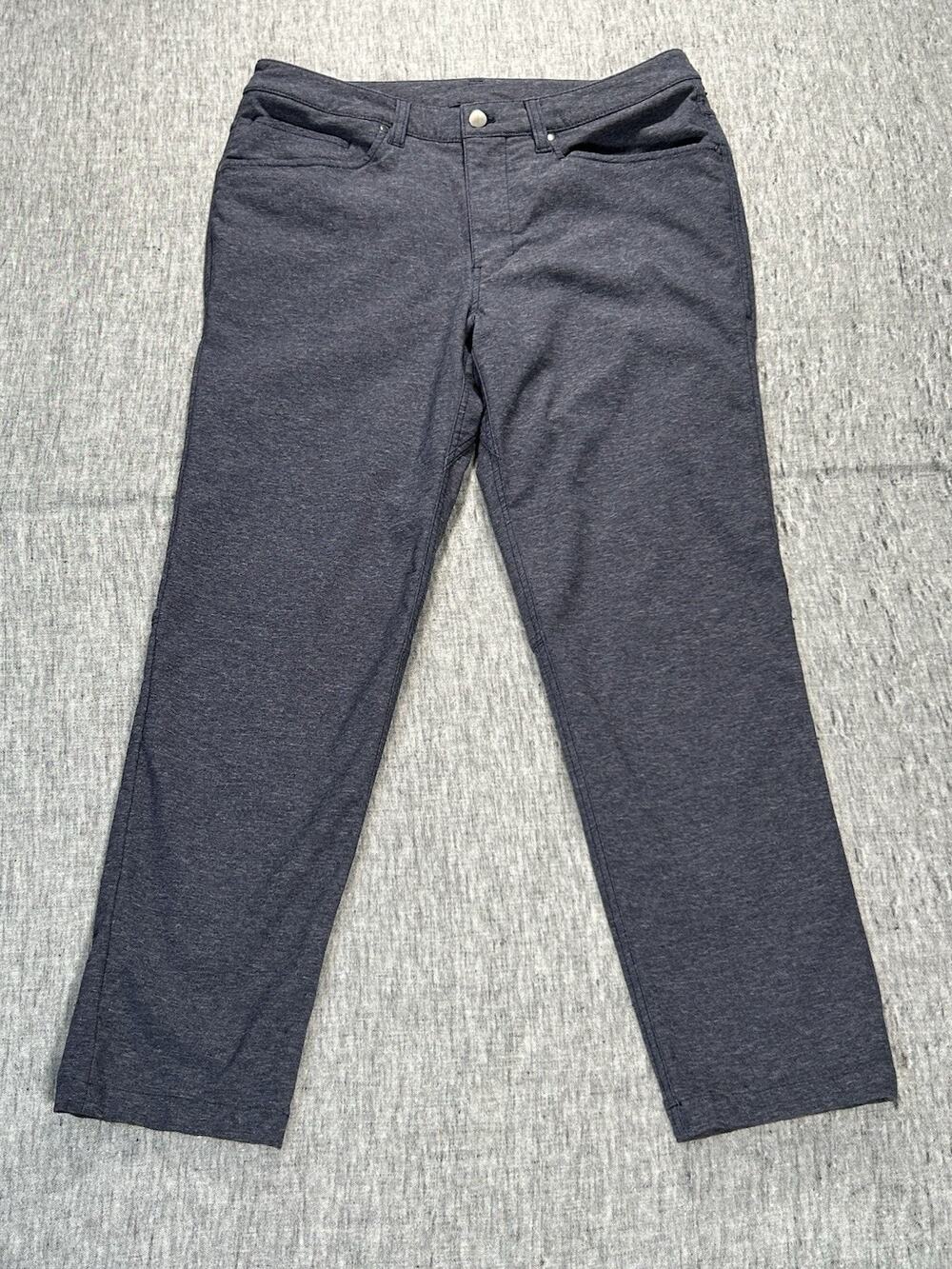 Lululemon ABC Pants Mens 32x27.5 Slim Fit Blue Stretch Tech Canvas Commute